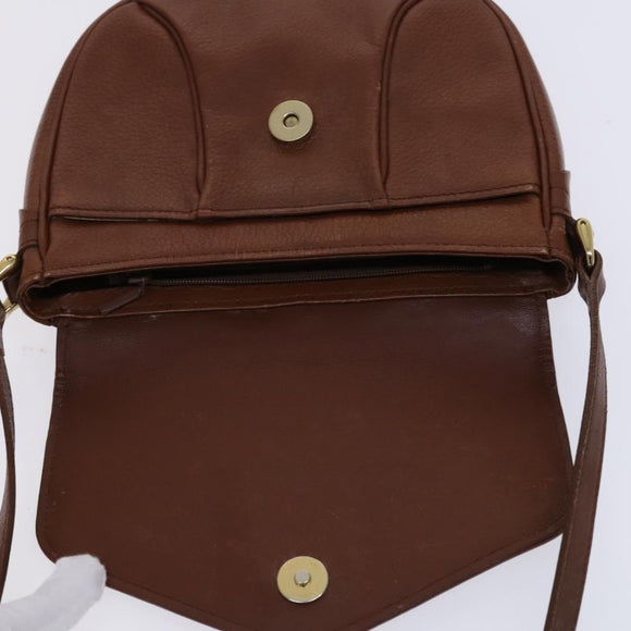 Burberrys Shoulder Bag Leather Brown Auth ti2945