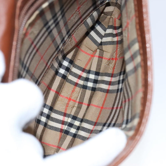 Burberrys Shoulder Bag Leather Brown Auth ti2945