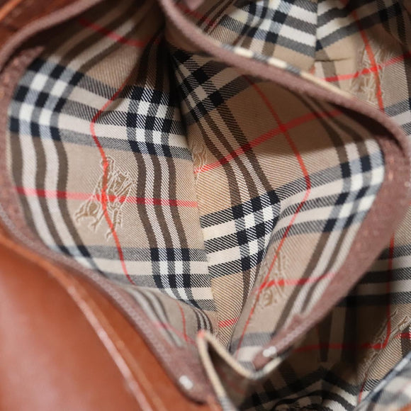 Burberrys Shoulder Bag Leather Brown Auth ti2945