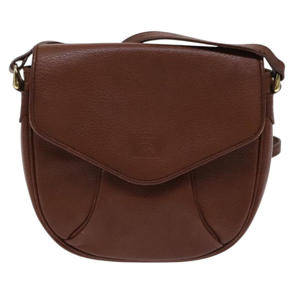 Burberrys Shoulder Bag Leather Brown Auth ti2945