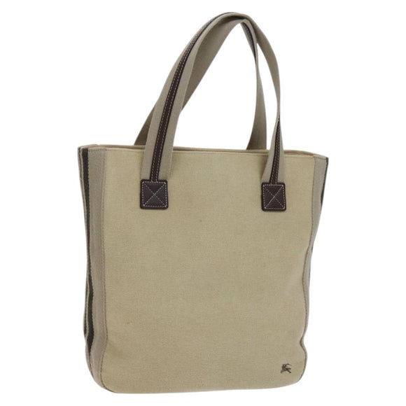 BURBERRY Blue Label Tote Bag Canvas Beige Auth ti2949