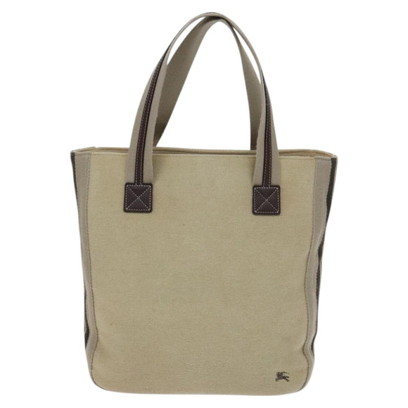BURBERRY Blue Label Tote Bag Canvas Beige Auth ti2949