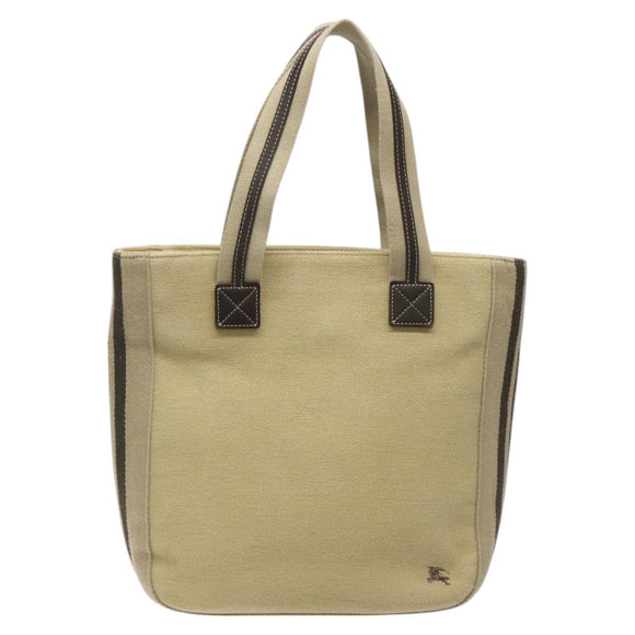 BURBERRY Tote Bag Canvas Beige Auth ti2950