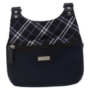 BURBERRY Black label Shoulder Bag Nylon Navy Auth ti2951-13