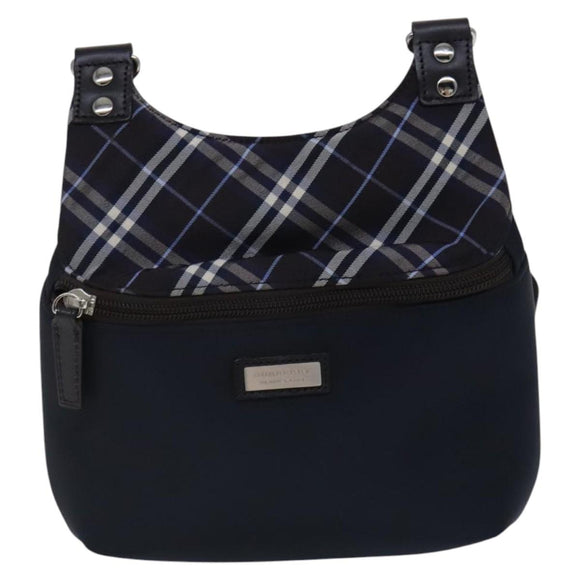 BURBERRY Black label Shoulder Bag Nylon Navy Auth ti2951