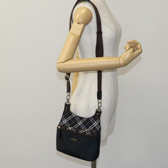 BURBERRY Black label Shoulder Bag Nylon Navy Auth ti2951