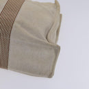 HERMES New Fourre Tout MM Hand Bag Canvas Beige Silver Auth ti2953-14