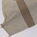 HERMES New Fourre Tout MM Hand Bag Canvas Beige Silver Auth ti2953-15