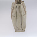 HERMES New Fourre Tout MM Hand Bag Canvas Beige Silver Auth ti2953-3