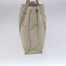 HERMES New Fourre Tout MM Hand Bag Canvas Beige Silver Auth ti2953-4