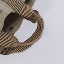 HERMES New Fourre Tout MM Hand Bag Canvas Beige Silver Auth ti2953-7