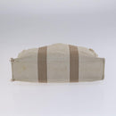 HERMES New Fourre Tout MM Hand Bag Canvas Beige Silver Auth ti2953-5