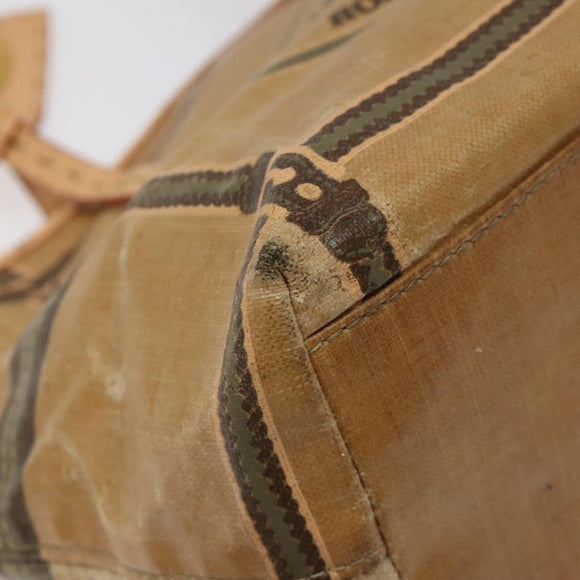 FENDI Hand Bag Nylon Beige Auth ti2956