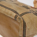 FENDI Hand Bag Nylon Beige Auth ti2956-12