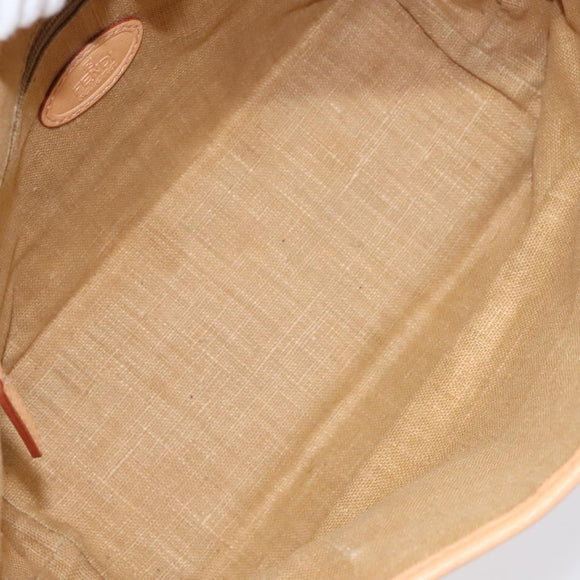 FENDI Hand Bag Nylon Beige Auth ti2956
