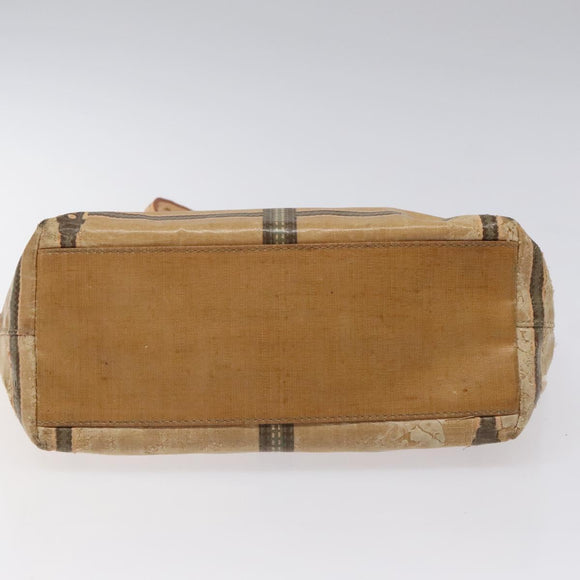 FENDI Hand Bag Nylon Beige Auth ti2956