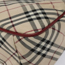 BURBERRY Nova Check Blue Label Hand Bag Nylon Beige Auth ti2957-15