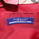BURBERRY Nova Check Blue Label Hand Bag Nylon Beige Auth ti2957-11