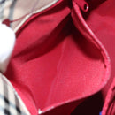 BURBERRY Nova Check Blue Label Hand Bag Nylon Beige Auth ti2957-21