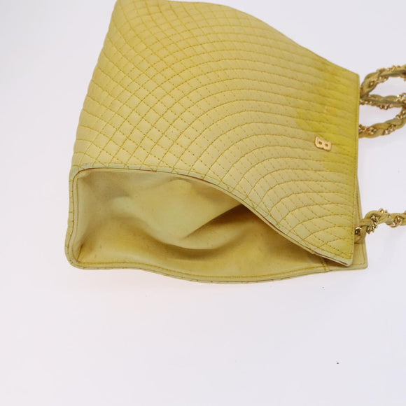 TORY BURCH Bally Tote Bag PVC Leather 2 Set Black Yellow Auth ti2961