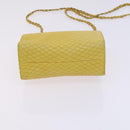 TORY BURCH Bally Tote Bag PVC Leather 2Set Black Yellow Auth ti2961-15