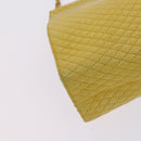 TORY BURCH Bally Tote Bag PVC Leather 2Set Black Yellow Auth ti2961-16