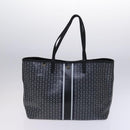 TORY BURCH Bally Tote Bag PVC Leather 2Set Black Yellow Auth ti2961-2