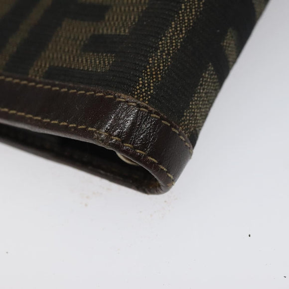 FENDI Zucca Canvas Day Planner Cover Brown Black Auth ti2962