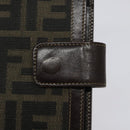 FENDI Zucca Canvas Day Planner Cover Brown Black Auth ti2962-12