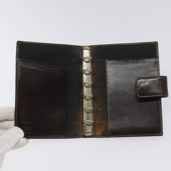 FENDI Zucca Canvas Day Planner Cover Brown Black Auth ti2962