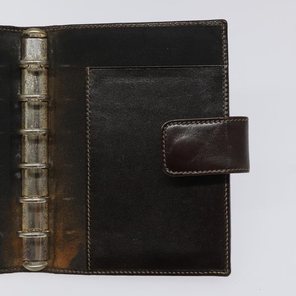 FENDI Zucca Canvas Day Planner Cover Brown Black Auth ti2962