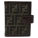 FENDI Zucca Canvas Day Planner Cover Brown Black Auth ti2962-2