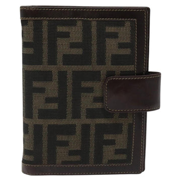 FENDI Zucca Canvas Day Planner Cover Brown Black Auth ti2962 - 0