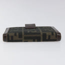 FENDI Zucca Canvas Day Planner Cover Brown Black Auth ti2962-5