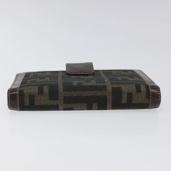 FENDI Zucca Canvas Day Planner Cover Brown Black Auth ti2962