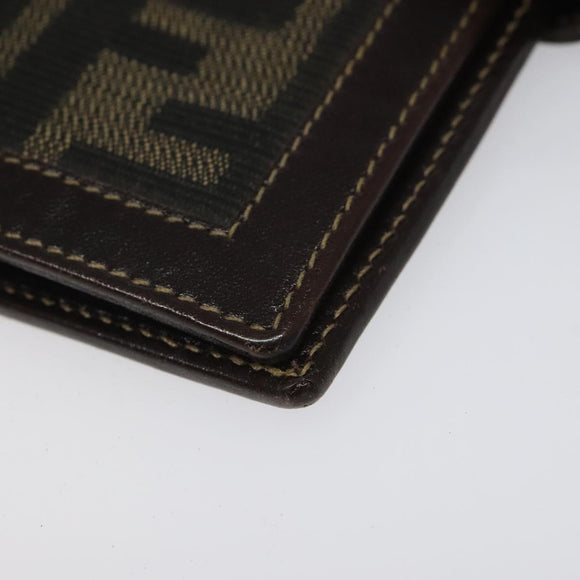 FENDI Zucca Canvas Day Planner Cover Brown Black Auth ti2962