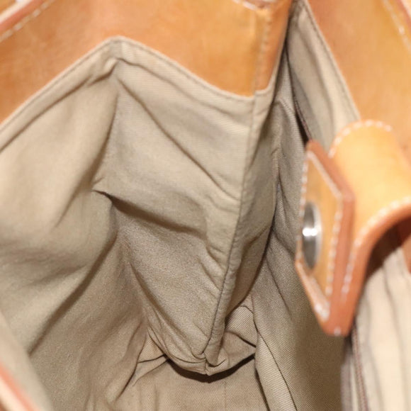 Burberrys Nova Check Blue Label Hand Bag Canvas Brown Auth ti2966