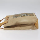 Burberrys Nova Check Blue Label Hand Bag Canvas Brown Auth ti2966-4