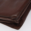 Burberrys Clutch Bag Leather Brown Auth ti2967-16