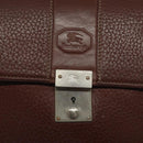 Burberrys Clutch Bag Leather Brown Auth ti2967-17