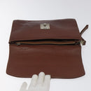 Burberrys Clutch Bag Leather Brown Auth ti2967-9