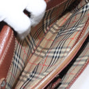 Burberrys Clutch Bag Leather Brown Auth ti2967-10