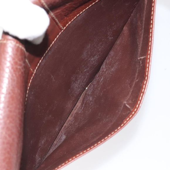 Burberrys Clutch Bag Leather Brown Auth ti2967