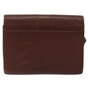 Burberrys Clutch Bag Leather Brown Auth ti2967-2