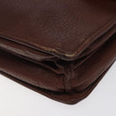Burberrys Clutch Bag Leather Brown Auth ti2967-7