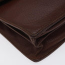 Burberrys Clutch Bag Leather Brown Auth ti2967-14