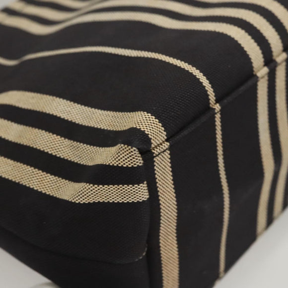 BURBERRY Shoulder Bag Canvas Navy Silver Auth ti2969