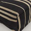 BURBERRY Shoulder Bag Canvas Navy Silver Auth ti2969-15