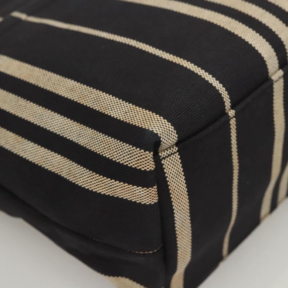 BURBERRY Shoulder Bag Canvas Navy Silver Auth ti2969