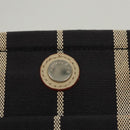 BURBERRY Shoulder Bag Canvas Navy Silver Auth ti2969-10